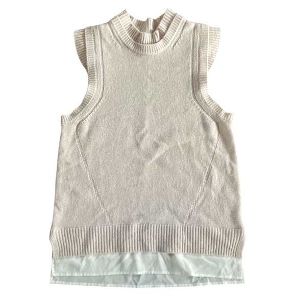 Brochu Walker Sweaters - Brochu Walker Iva Layered Cashmere/Wool Blend Sweater Vest Layered Shirt Sz S